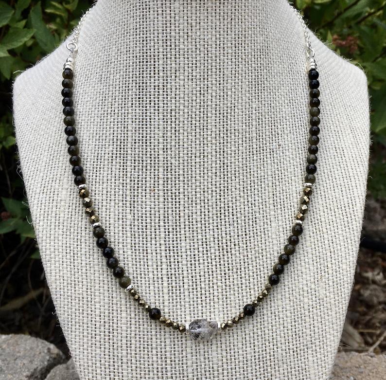 Pyrite sale bead necklace