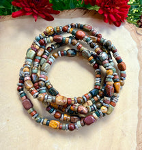 RED CREEK JASPER Bracelet with Silver, Natural Stone Gemstone, Crystal Stretch Bracelet, Unisex