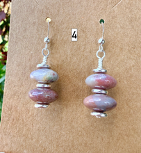 MOSS AGATE EARRINGS, Dangle, Choice, with Sterling Silver, Gemstone Crystal Stone Pair