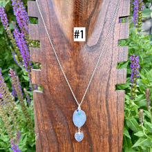 AMETHYST DRUZY NECKLACE, Choice, Silver, Pendant, Gemstone, Heart, Celtic Knot, Blue-Grays, with Lapis Lazuli, Labradorite, Amazonite