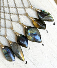 LABRADORITE PENDANT NECKLACE, Choice, 18" Silver Chain, Natural Flashy Stone, Gemstone Crystal