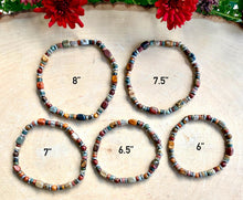 RED CREEK JASPER Bracelet with Silver, Natural Stone Gemstone, Crystal Stretch Bracelet, Unisex
