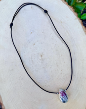 SWEDISH EUDIALYTE Pendant Necklace, Choice, Leather Cord, Sweden Natural Stone, Gemstone Crystal