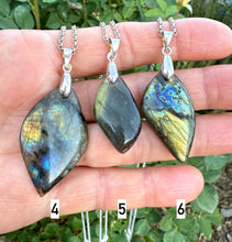 LABRADORITE PENDANT NECKLACE, Choice, 18" Silver Chain, Natural Flashy Stone, Gemstone Crystal