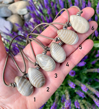 POLISH FLINT PENDANT Necklace, Choice, Brown Leather Cord, Poland Banded Natural Stone, Gemstone Crystal, Adjustable 14"-22"
