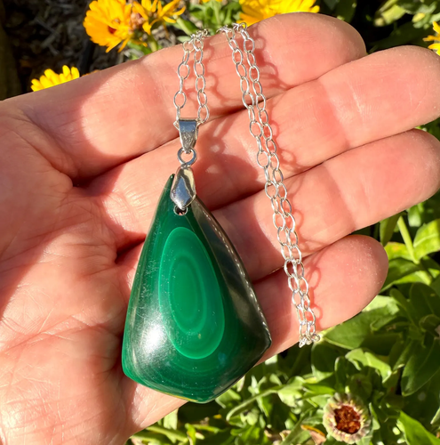 MALACHITE PENDANT Necklace, with 20