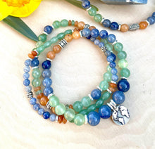 AVENTURINE BRACELETS Green, Blue & Orange, Choice or Stack, Earth Charm, Beaded Gemstone Natural Stone