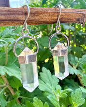 CLEAR QUARTZ Earrings, DT Faceted Points with Sterling Silver, Dangle Pair, Genuine Crystal Natural Stone Gemstone