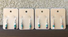 BANDED AMAZONITE EARRINGS, Dangle, Choice with Amethyst, Labradorite, Black Tourmaline or Moonstone, Russian Gemstone Crystal