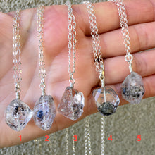 HERKIMER DIAMOND NECKLACE Sterling Silver Pendant, Choice, adjustable 16"-18", Natural Quartz Stone Gemstone Crystal