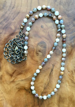 Botswana Agate, Sunstone & Rainbow Moonstone Beaded Bracelet or Necklace, choice