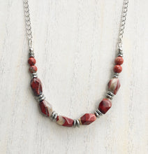 RED JASPER NECKLACE with Silver 16"-24", Beaded, Natural Stone Crystal Gemstone