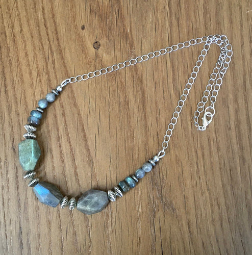 CHUNKY LABRADORITE NECKLACE, 16