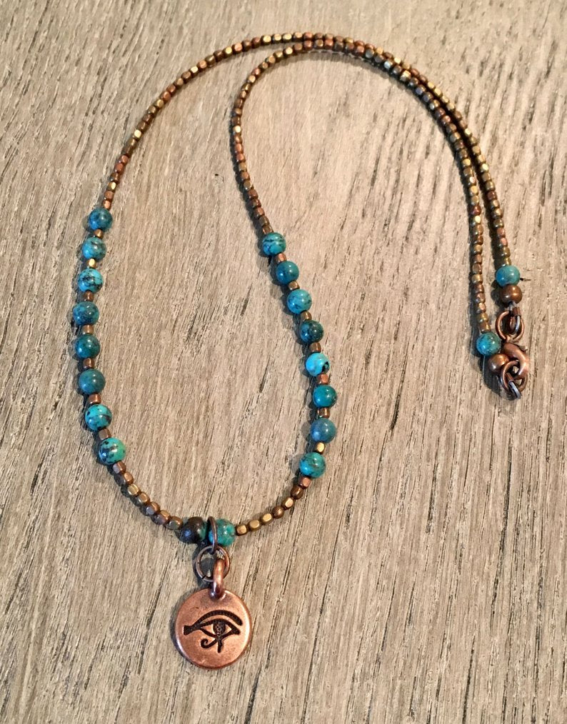 Genuine turquoise store bead necklace