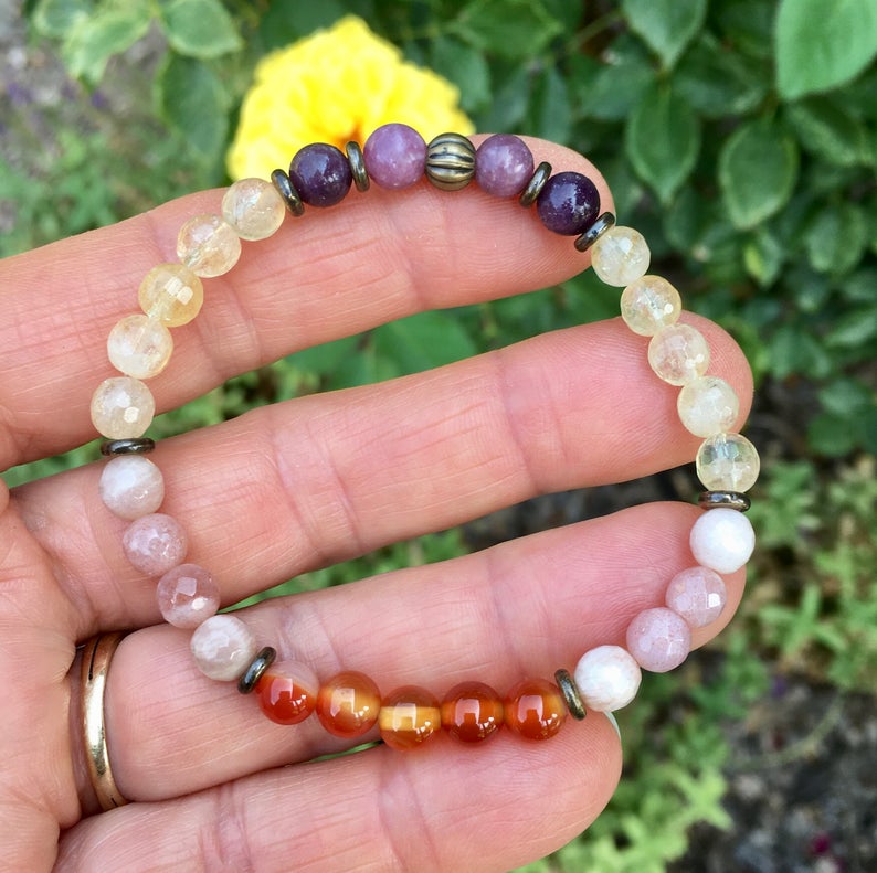 natural carnelian gemstone spiritual, meditation, healing and energy  bracelet - kayamoko