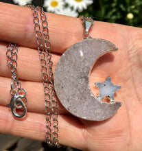 Crystal Stone & Jewelry Gift Set - Moonstone, Druzy Moon/Star, Clear Quartz, Geode, Peach Selenite
