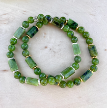 CANADIAN JADE BRACELET, Choice with Gold or Silver, Green Natural Stone Canada Crystal, Gemstone, Beaded, Unisex