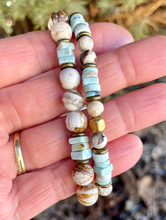 Nevada Dry Creek TURQUOISE & Opalized PETRIFIED WOOD Bracelet, Choice, Genuine, Crystal Stone Gemstone