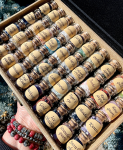 40 GEMS & MINERALS Crystal Treasure Set, Gift Box, Mini Tumbled Natural Stone Crystals in Jars, Spiritual Gifts, Starter Collection