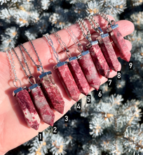 Norwegian Thulite Pendant Necklace, Choice of Chain, 16" - 20", Natural Norway Stone Gemstone Crystal, Sterling Silver