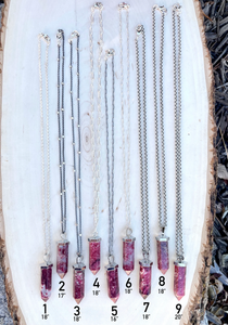 Norwegian Thulite Pendant Necklace, Choice of Chain, 16" - 20", Natural Norway Stone Gemstone Crystal, Sterling Silver